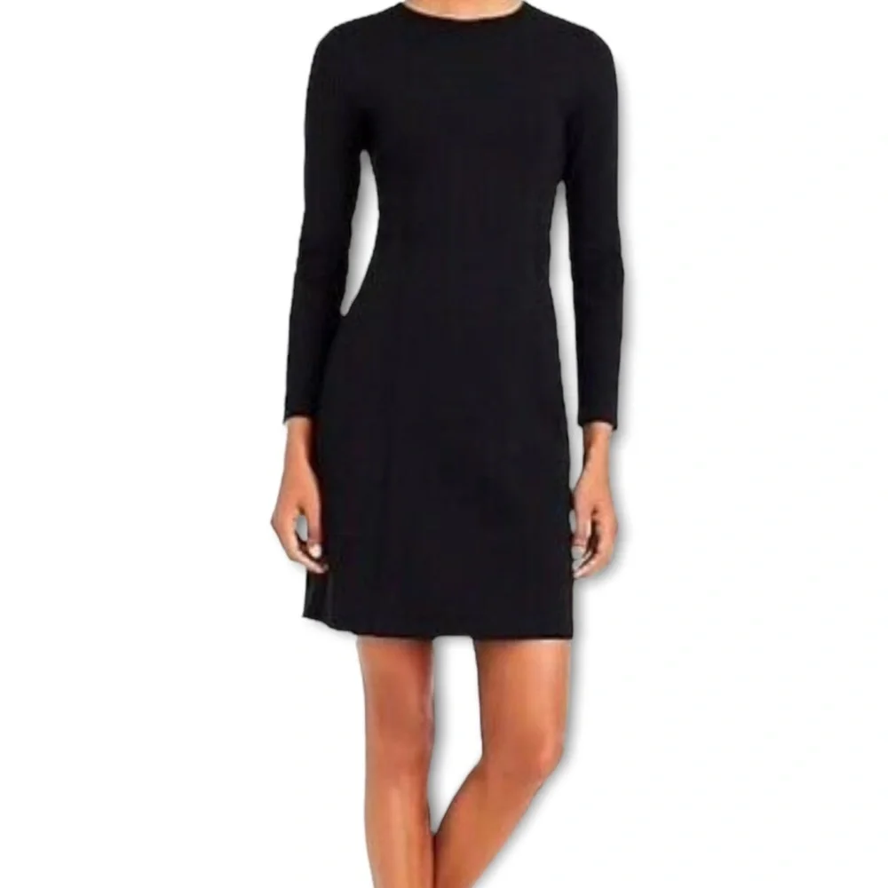 J Crew pleated ponte dress women's size 6 black - Picture 1 of 8